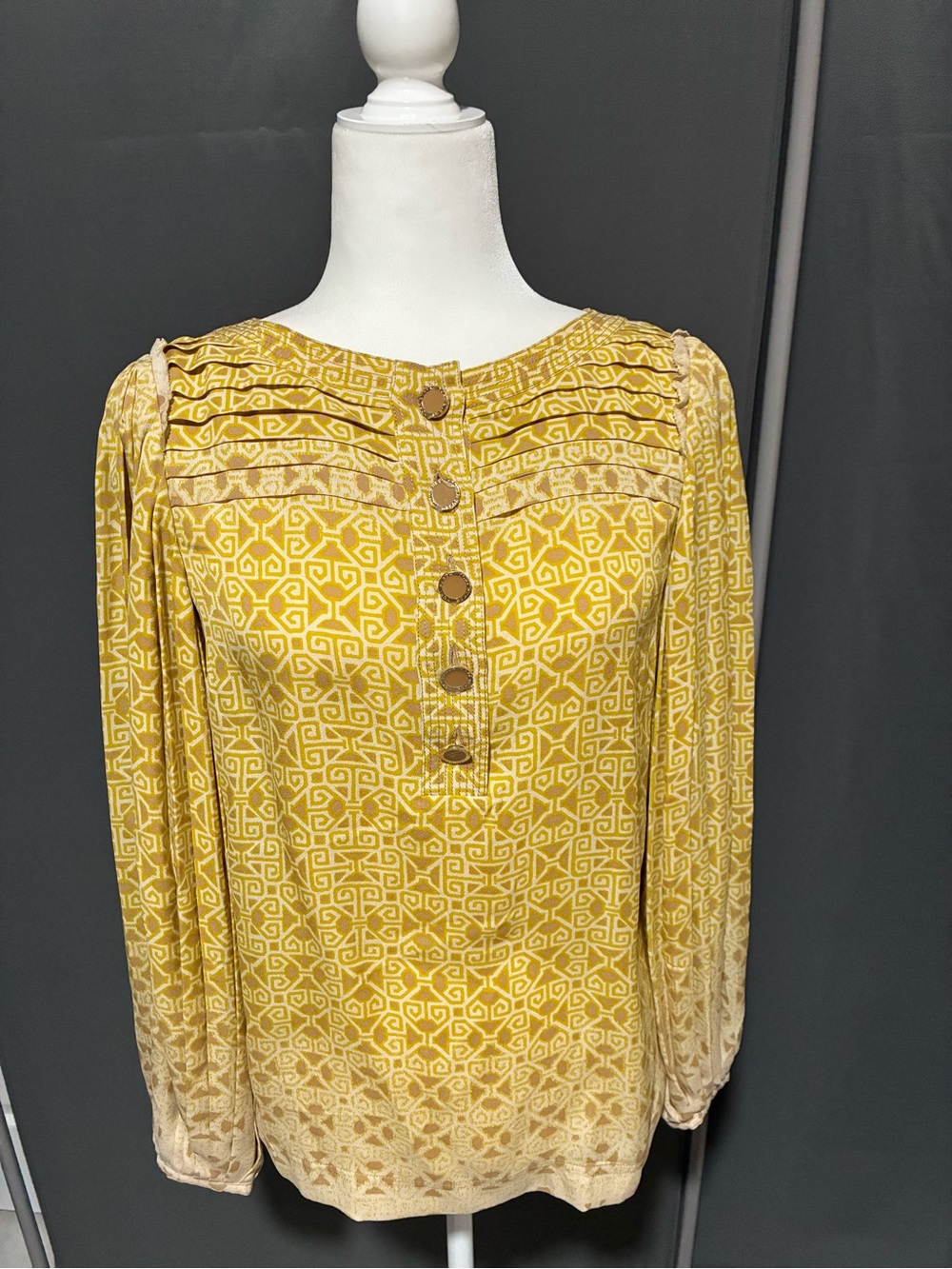 Tory Burch Printed Button Front Blouse